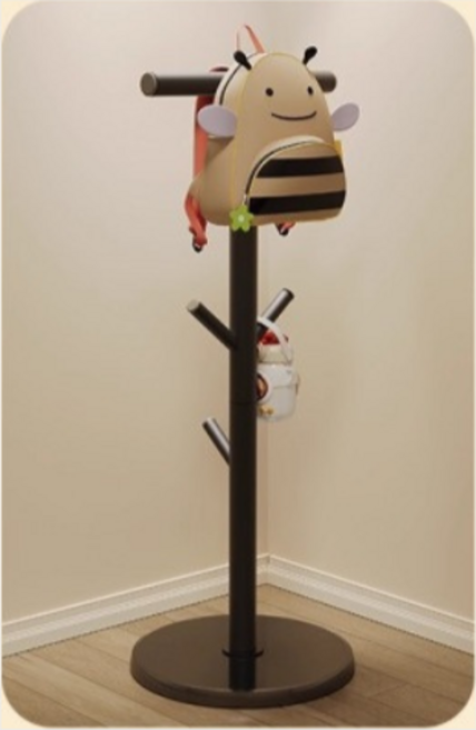 낼름상점 행거 스탠드 가방 모자 옷정리 걸이, 블랙