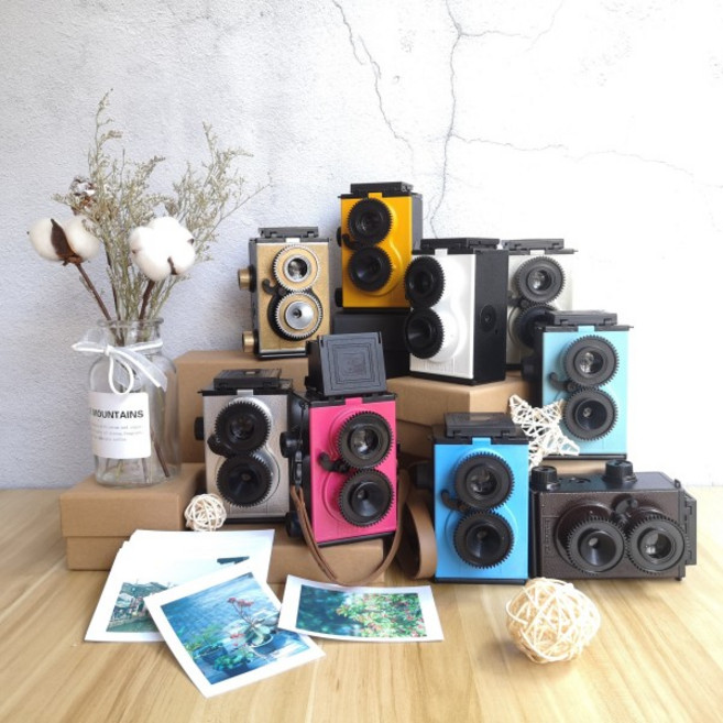 XFILM 이중 반사 카메라 135MM 필름 카메라 스팟 카메라 레트로 향수 사진 취미 포인트 앤 샷 카메라 조립, [01] Black, Black, 1개