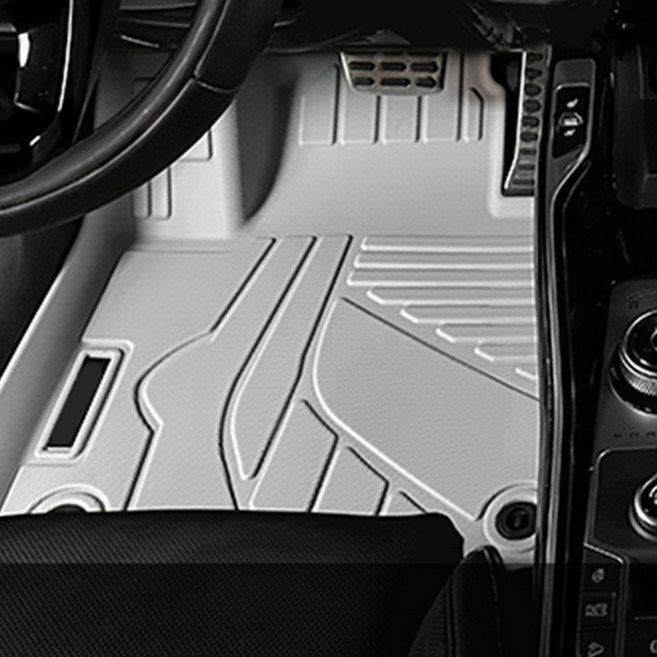 TPE카매트 자동차 카매트 5D 풀커버, 블랙, 1열(운전석+조수석)