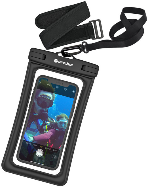 아이엠듀 휴대폰 방수팩 L, 1개, 블랙