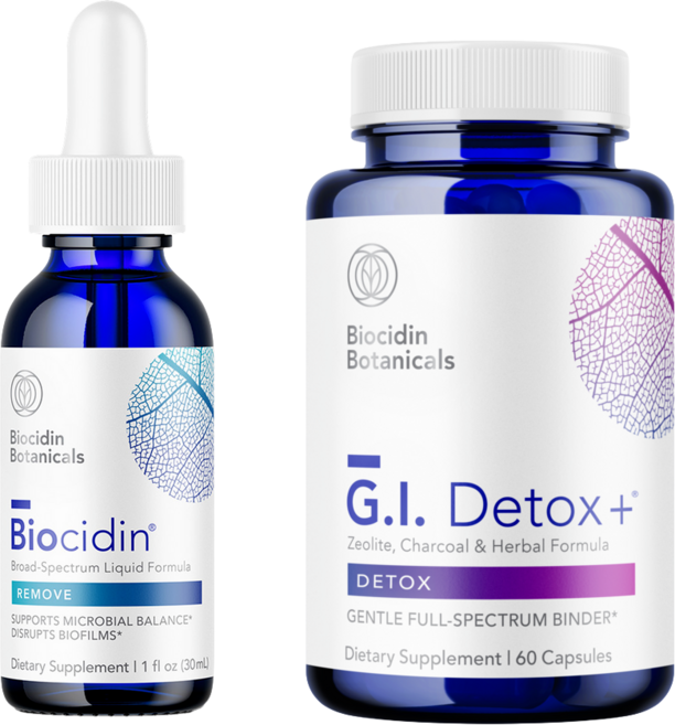 Bio-Botanical Research Biocidin Liquid Formula 1 oz with GI Detox+ Gentle Binder - Two-Product Det, Bio-Botanical Research Biocidi