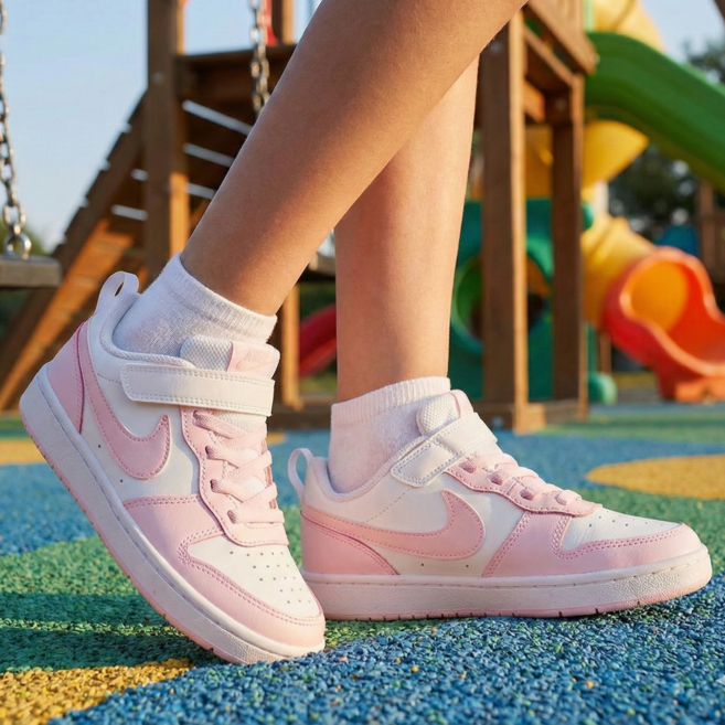 [백화점정품] 나이키 키즈 운동화 여아 신학기 초등학생 코트 버로우 저학년 신발