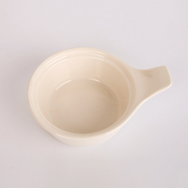 라쿠스 뉴욕 한손스프볼 화이트 2size 도자기그릇 소스볼 종지 크림 버터볼 에피타이저그릇, 소(낮은것), 1개