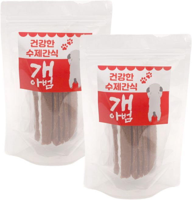 개아범 리얼 수제 육포 져키 스틱 프리미엄 수제간식, 2개, 100g, 오리 스틱