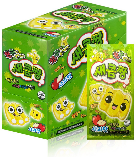 새콤짱 사과맛 1박스(35gx24개입), 35g, 24개
