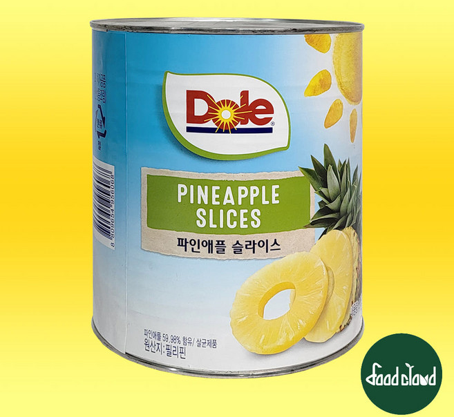 돌 파인애플 슬라이스 통조림, 3.062kg, 1개