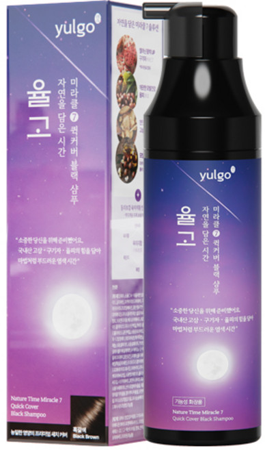 율고 자연을 담은 시간 순한 새치 염색샴푸 흑갈색, 1개, 200ml