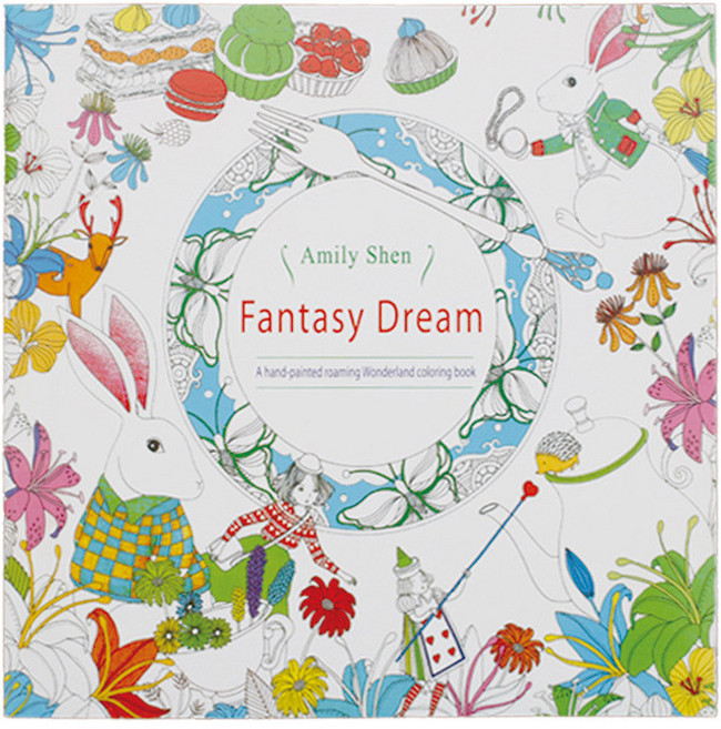 성인 및 학생용 미니 만다라 색칠하기 책 스트레스 해소 비밀 정원 그래피티 그리기 문구 24 페이지, Fantasy dream