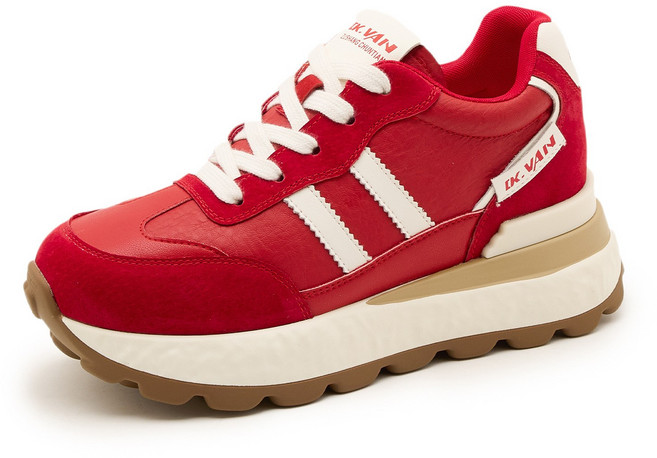 라부라카 봄가을 여자 키높이 운동화 7cm 발편한 굽높이 운동화 캐주얼 통굽 신발 워킹화 스니커즈