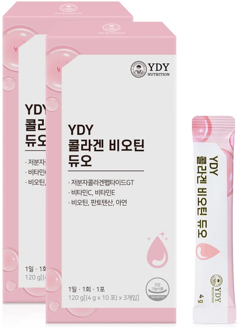 YDY 콜라겐 비오틴 듀오, 2개, 30회분 - 쿠팡