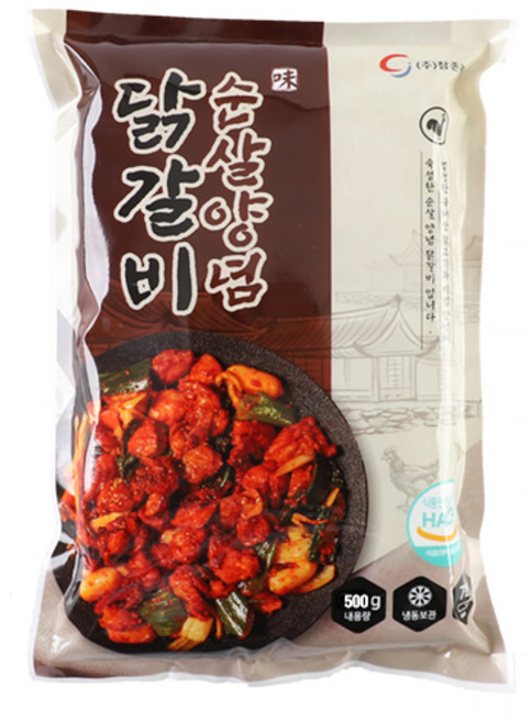 더조은푸드 국내산 순살양념 닭갈비 1개 500g, 600g