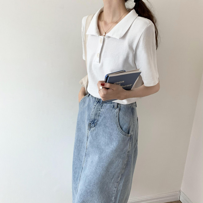 YIA LIFE 폴로 티셔츠 반팔 오피스룩 데일리룩 기본아이템