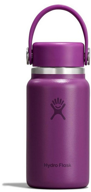 Hydro Flask 마이크로 보틀 - 누출 방지 지갑 또는 포켓 플라스크 - 단열 미니 물병 190ml(6.7온스) 글리머 크림, 슈퍼노바 퍼플