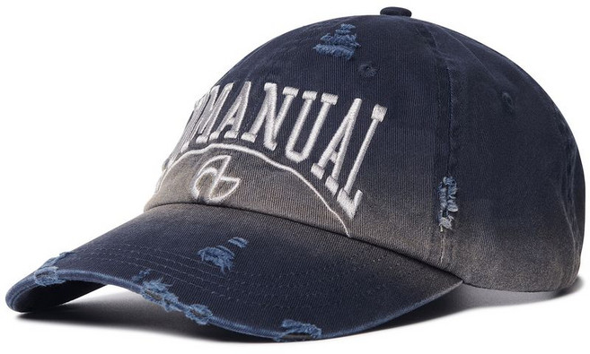 [노매뉴얼] DESTROYED BALL CAP - WASHED NAVY