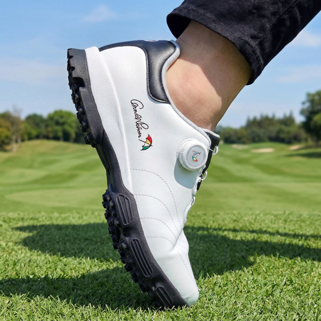 아놀드파마 남성 소가죽 스파이크리스 다이얼 골프화 미끄럼방지 골프 신발 발편한 골프 운동화