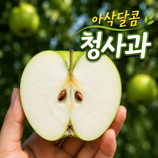 [더밭 한정특가] 청사과 썸머킹 아오리 아삭달콤 제철 햇사과 산지직송, 1박스, 소과 5kg (26~38과)