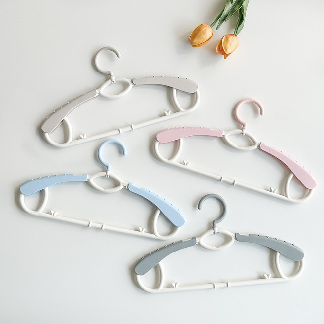 뉴코코맘 360도 고리회전 늘어나는 아기옷걸이 1+9P 확장형 유아옷걸이, 1세트, 확장형 그레이