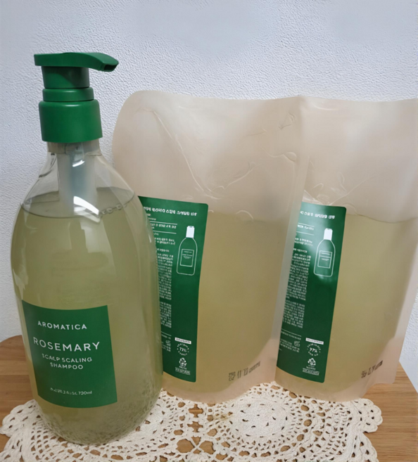 [대용량] 아로마티카 로즈마리 스칼프 스케일링 샴푸 세트 (본품 750ML 1개+리필 500ML 2개) 탈모 두피, 1개, 1.76L