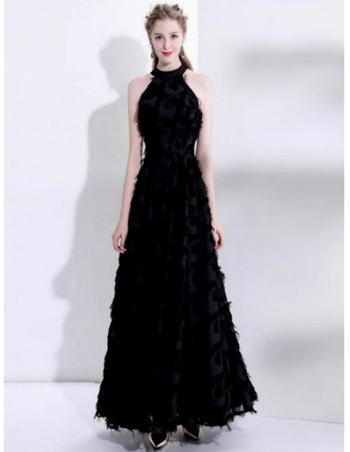 2부 드레스 홀터넥 나시 민소매 연주회 이브닝 피로연 결혼식 웨딩 원피스