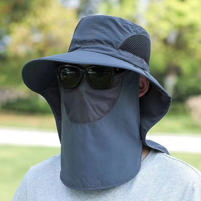 자외선 차단 낚시 모자 넥커버 얼굴 보호 여름 햇빛 차단 모자