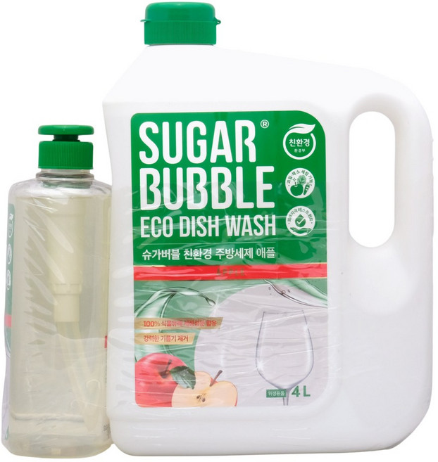 슈가버블 천연성분 애플 주방세제 4L + 940ml 퐁퐁 코스트코, 1개