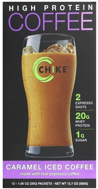 치크 뉴트리션 하이 프로틴 아이스 커피 캬라멜 12 패킷 30g 각각, 1개 - 쿠팡