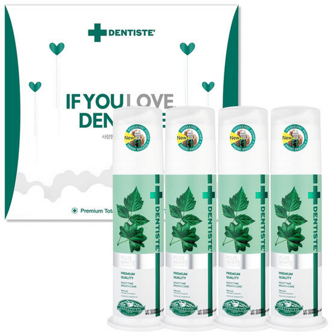 덴티스테 뉴플러스화이트 치약 펌프, 170g