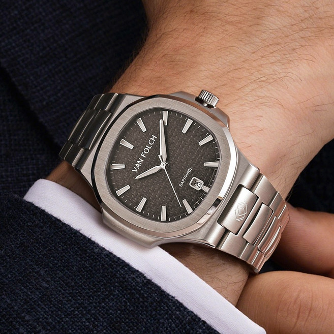 반폴츠 사파이어 슬림라인 남자 남성 메탈 손목 시계 TT0909