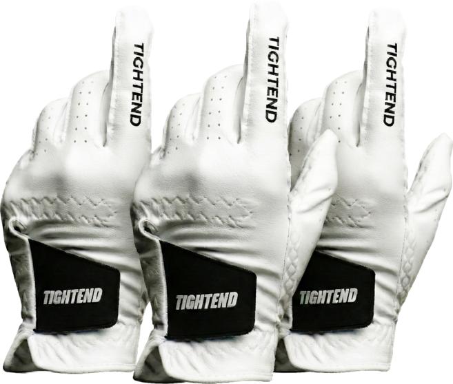 타이트엔드 0402 포스그립 극세사 골프 장갑 (왼손), 3개, 블랙