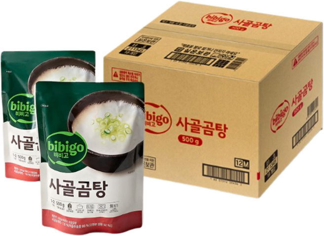 비비고 사골곰탕 1박스, 18개, 500g