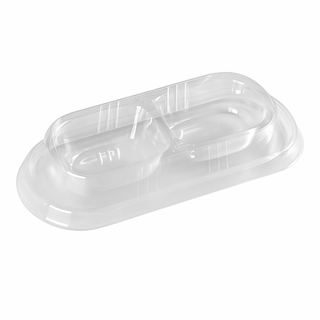 나있고 길고양이 밥그릇 일회용 급식소, 20개, 투명 2구