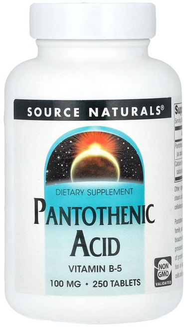 소스 네츄럴 판토텐산 100mg 250정 칼슘 D 판토탠산 수용성 비타민 B 비 5 효능, 1개