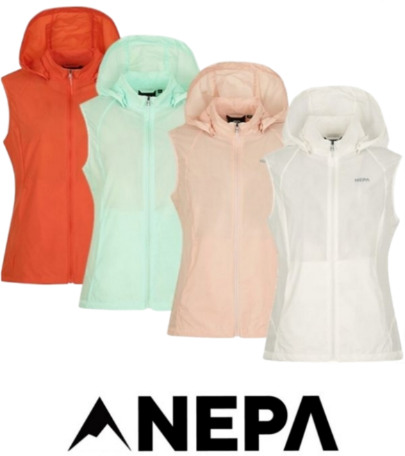 [백화점 매장판] 네파 NEPA 여성 여름 등산조끼 윈드 베스트 등산 아웃도어 여자 산행 캠핑 하이킹 트레킹 조깅 메쉬 조끼
