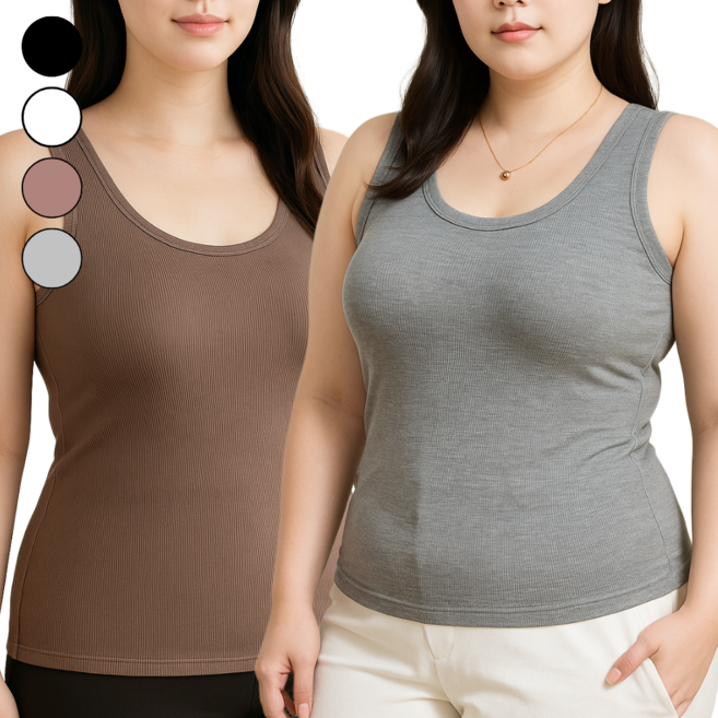 헤이싱크 부유방 커버 캡내장 나시 빅사이즈 2p세트