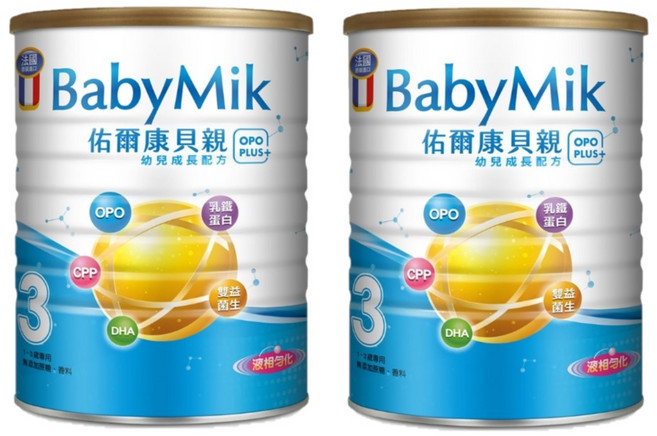 佑爾康親 BabyMilk 幼兒成長配方 OPO Plus+, 850g, 2個