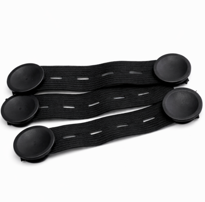 하기센스 귀안아픈 마스크 고정 밴드 길이조절 스트랩, 블랙, 1세트, 3개입