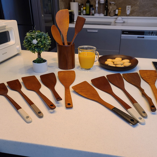 나무 조리도구 100% 천연옻칠 뒤지게 주걱 모음, 05_사선 뒤지게(소) 1P, 1개