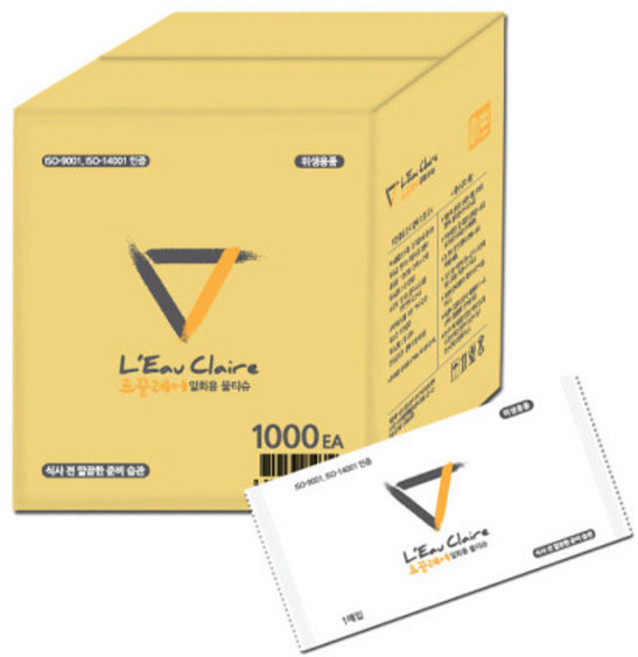 팜파스 르끌레어 업소용물수건 물티슈 1000개, 1개, 1000매