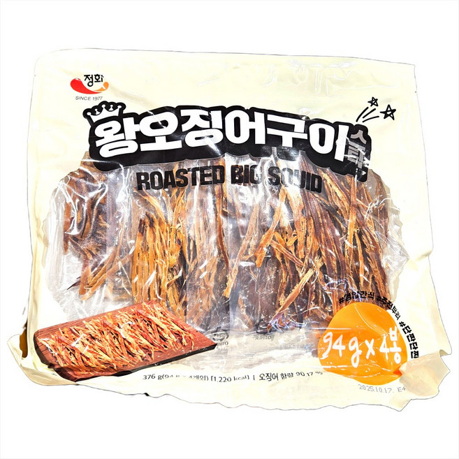 정화 왕오징어구이 스틱 376g 94gx4 코스트코, 4개