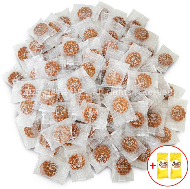 삼립약과 미니약과 미니꿀약과 한과 개별포장 세트 + 버터비스킷 낱개2개, 160개, 8g