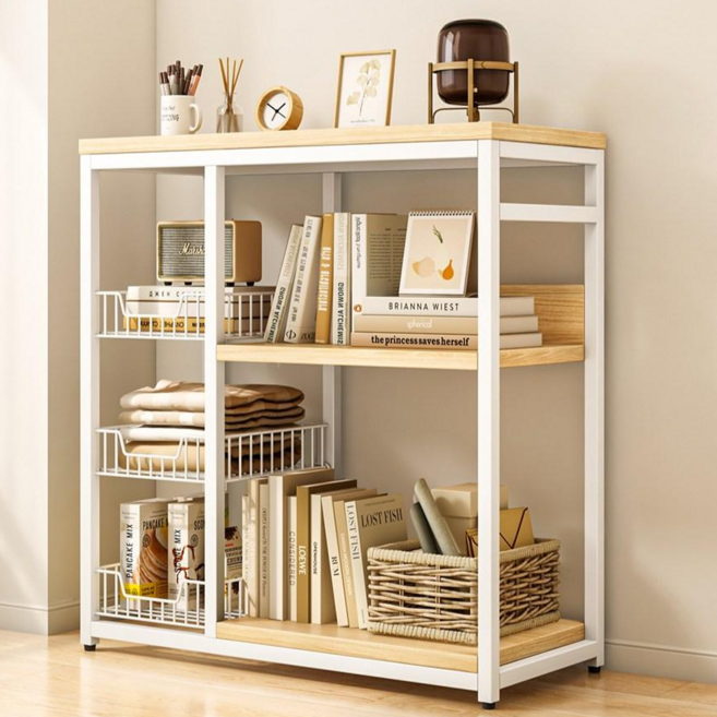 라보토리 다용도 주방 수납선반 수납장, 화이트, 3단