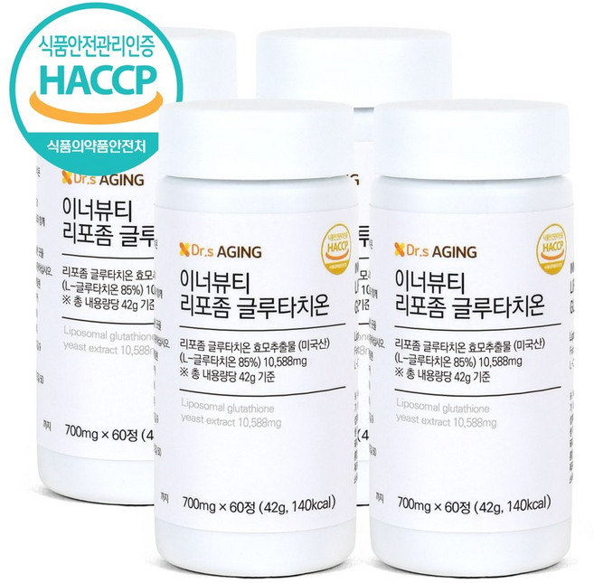 닥터스에이징 이너뷰티 리포좀 글루타치온 미국산 글루타치온 700mg, 4개, 60정