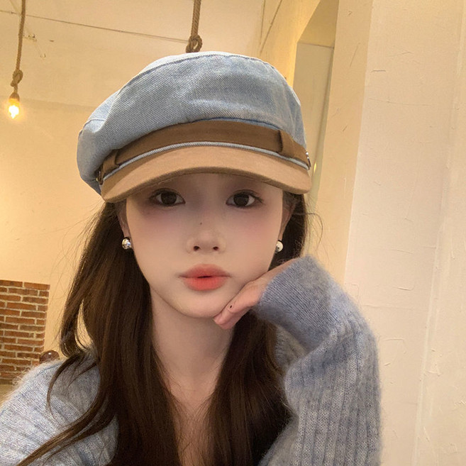 여성 베레모 사계절 여자 헌팅캡 캐주얼 봄 가을 베레 팔각모자 빈티지 빵모자 여자 화가모자 캡모자 WXY