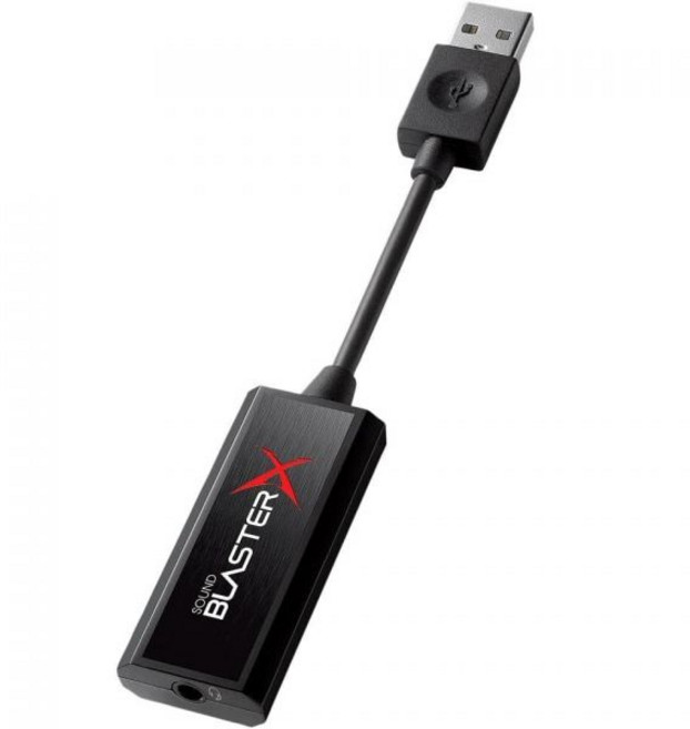 크리에이티브 사운드 블라스터X G1 7.1 휴대용 HD 게이밍 USB DAC 및 카드 (70SB171000000), 1개
