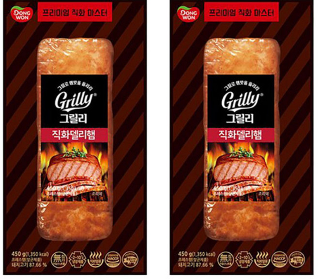 동원 그릴리 직화델리햄, 450g, 2개