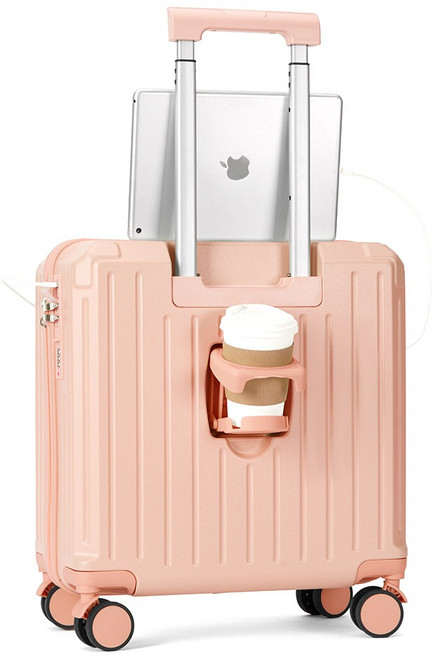 랑고 18인치 기내용 하드 캐리어 데이트립 여행용 컵홀더