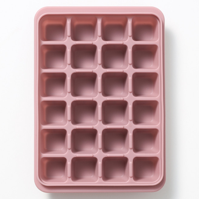 국산 프리미엄 실리콘 얼음트레이 얼음틀 이유식큐브 6구/15구/24구, 1개, 핑크