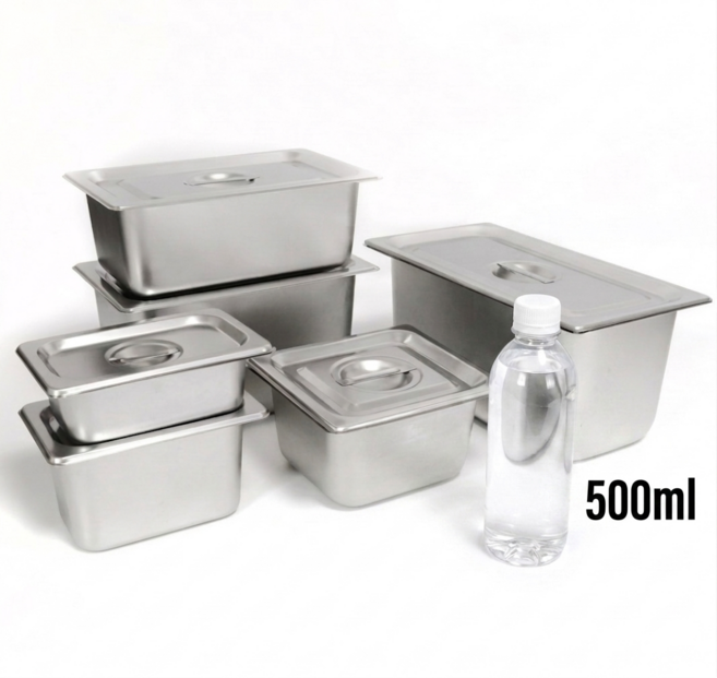 [뚜껑포함 세트] 유유마트 업소용 국산 스테인레스 304 바트 밧트 2 4 6 8인치, 1개, 4인치