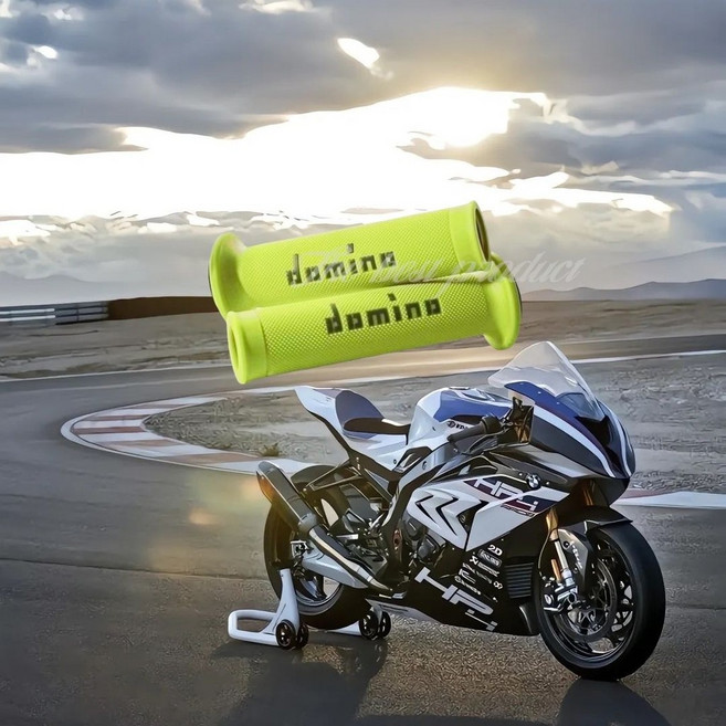 Domino A010/A450 系列摩托車改裝通用手把膠, 1個, 熒光黃色