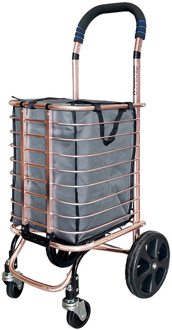 折疊購物車/買菜車 (大輪款), 玫瑰金, 1個
